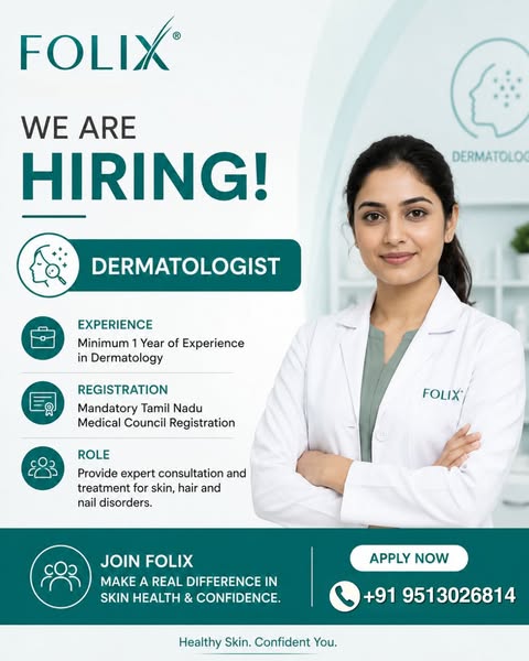 Dermatologist Job Opening in Tamil Nadu – FOLIX